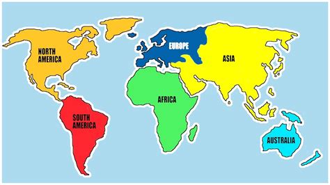 Basic World Map With Continents