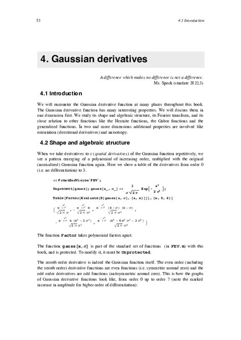 (PDF) 4. Gaussian derivatives