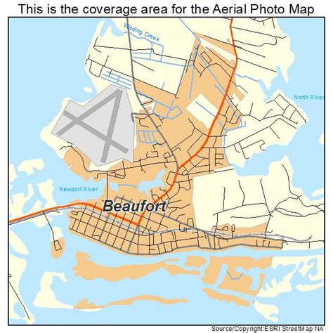 Aerial Photography Map of Beaufort, NC North Carolina