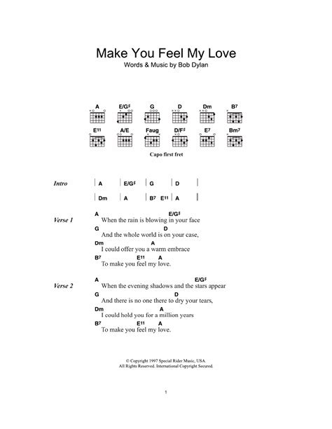 Make You Feel My Love by Adele - Guitar Chords/Lyrics - Guitar Instructor