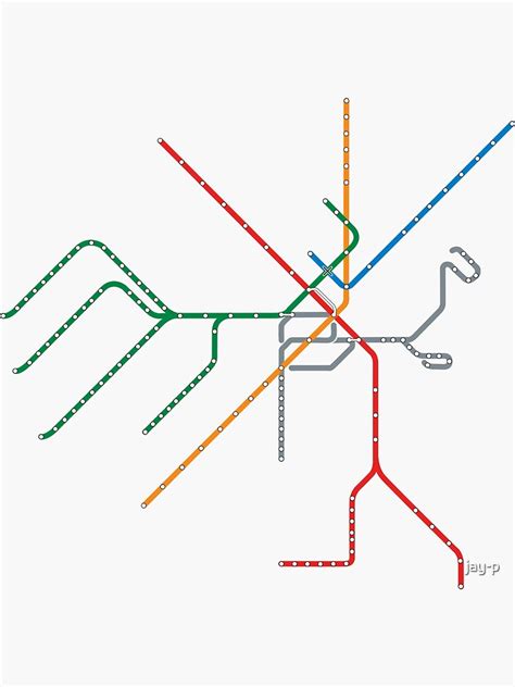 "Boston Train Map" Sticker for Sale by jay-p | Redbubble