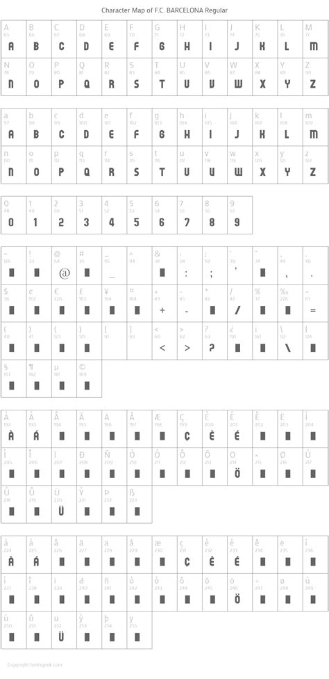 F.C. BARCELONA Font : Download For Free, View Sample Text, Rating And ...