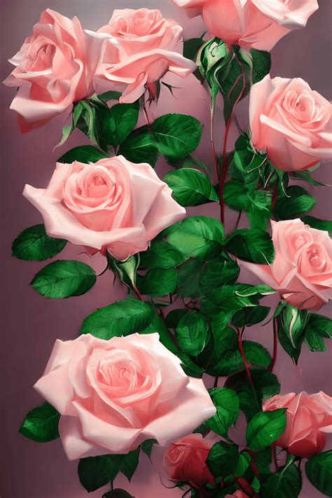 3D High Resolution Roses Painting · Creative Fabrica