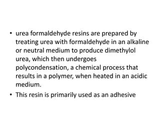 Urea formaldehyde.. | PPT