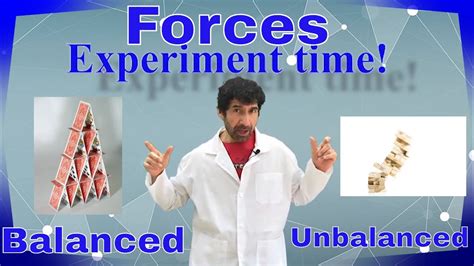 How to make an easy experiment for balanced and unbalanced forces for kids - YouTube