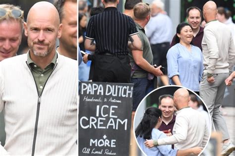 Erik ten Hag and wife Bianca greet fans outside Dutch pancake house as ...