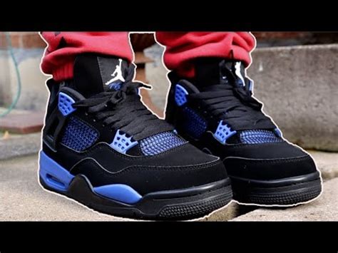 UNRELEASED First Look! Air Jordan 4 Blue Thunder Concept (On-Foot) - YouTube
