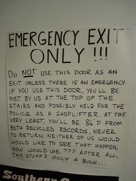 Emergency Exit Only !!! | Recycled Records Reno, NV | Flickr