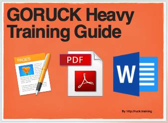 Free Training Plan and Guides for GORUCK Heavy, GORUCK Tough, and GORUCK Light - Ruck.Training