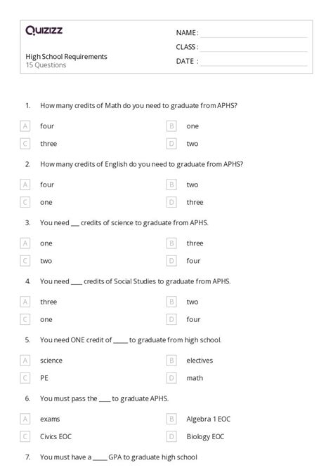 50+ Science worksheets for 9th Year on Quizizz | Free & Printable