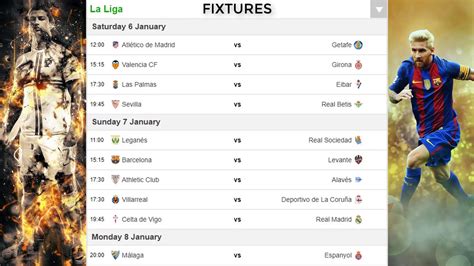 Review Fixtures Tables Results La Liga 2/1/2018 - YouTube