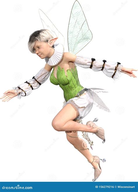 Flying Fairy, Pixie, Imp, Isolated Stock Photo - Image of fantasy, imagination: 156279216