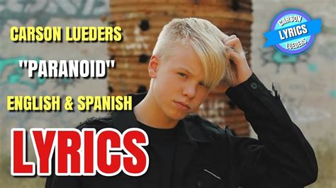 PARANOID (Post Malone) by Carson Lueders (Lyrics in English & Spanish) (Español) - YouTube