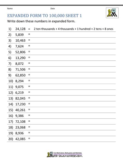 Expanded Notation 5th Grade