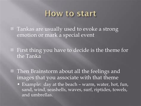 How to write a tanka poem