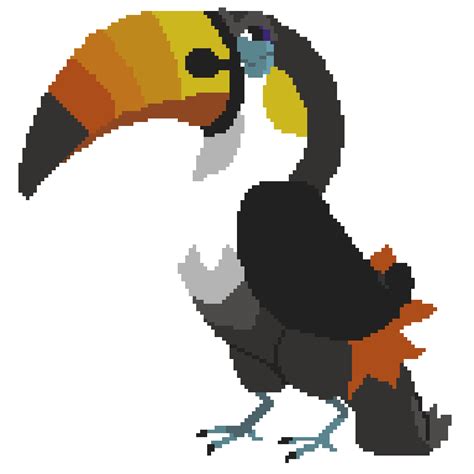 Toucannon pixel art based on the HD render for the sun and moon games. Sun And Moon Game, Art ...