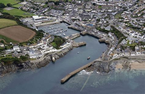 Porthleven Harbour in Cornwall UK aerial image by John Fielding #porthleven #harbour #aerial # ...