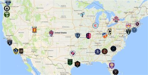 MLS Next Pro Map | Teams | Logos - Sport League Maps