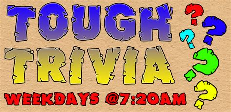 Tough Trivia | 102.5 The Shark - WERX-FM