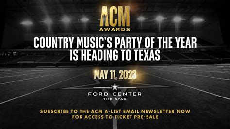 Ticket On-Sale Announced for the 58th Academy of Country Music Awards ...