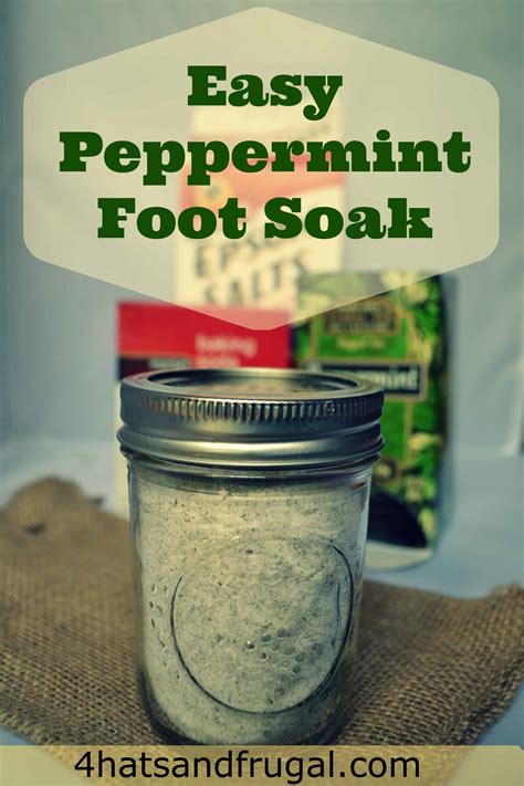 Peppermint Foot Soak - 4 Hats and Frugal