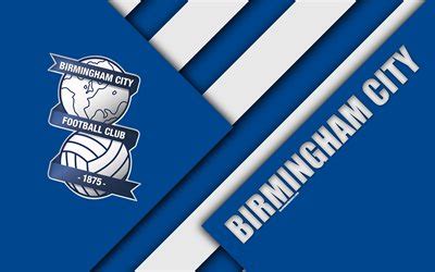 Download wallpapers Birmingham City FC, logo, blue abstraction, material design, English ...