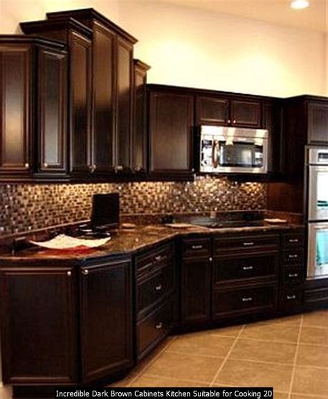 30+ Incredible Dark Brown Cabinets Kitchen Suitable for Cooking | Brown kitchen cabinets, Dark ...