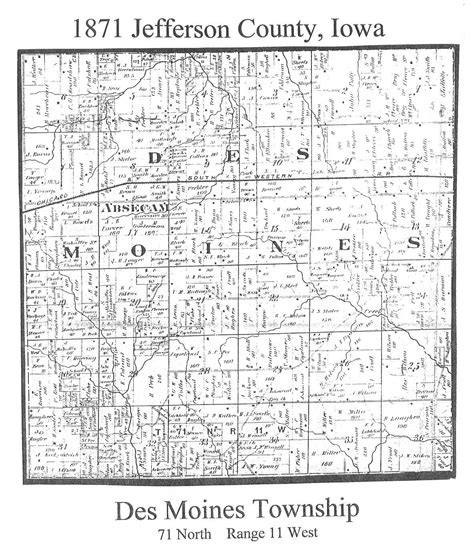 1871 Map of Jefferson County property owners