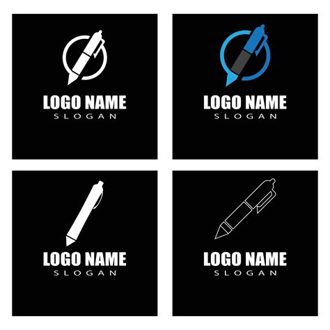 Pen Logo template Vector illustration design 2189876 Vector Art at Vecteezy