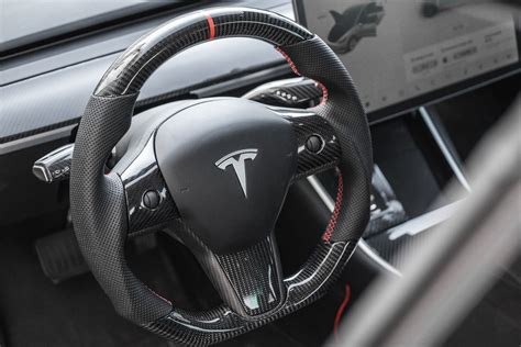 Tesla Model 3 & Y Genuine Carbon Fiber Steering Wheel – TESLARATI ...