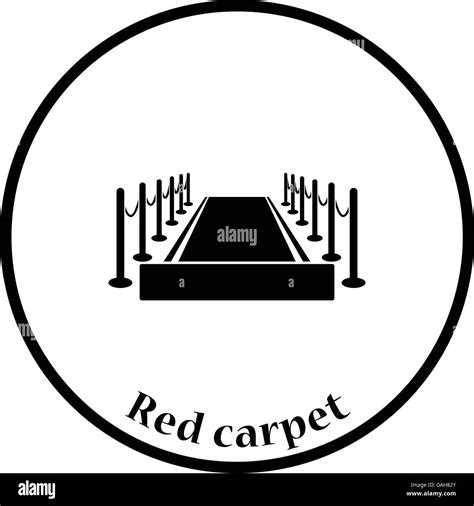 Red carpet icon. Thin circle design. Vector illustration Stock Vector Image & Art - Alamy
