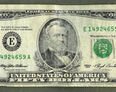 1993 Ulysses Grant Fifty Dollar Bill US Currency Paper Money - Etsy