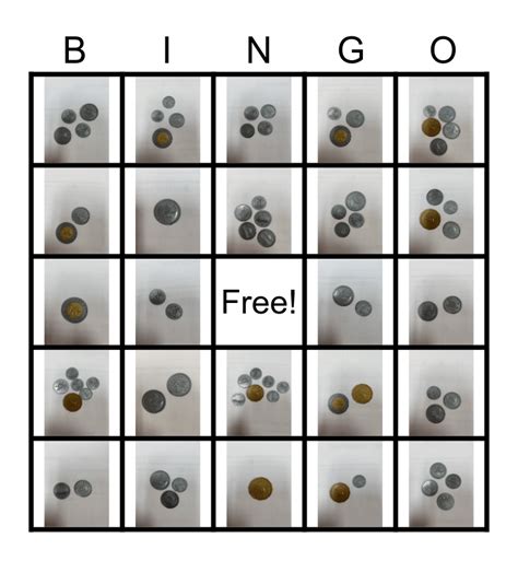 Money Bingo Card