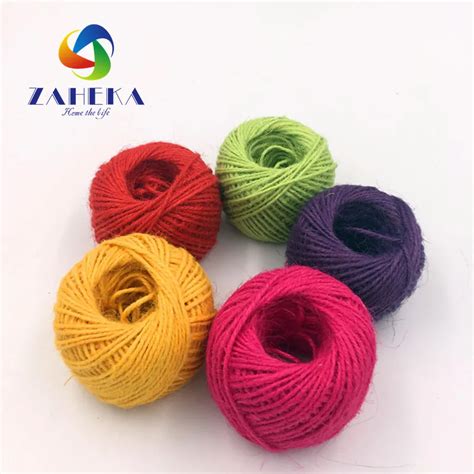 5 Colors decorative twisted rope handmade natural colored jute rope decorative rope sisal DIY ...