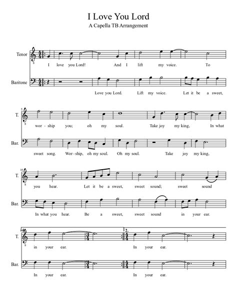 I Love You, Lord Sheet music | Musescore.com