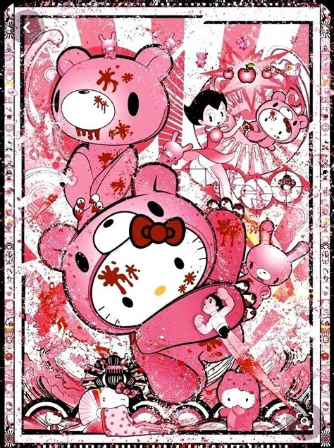 sanrio x gloomy bear collab printable poster | Hello kitty iphone ...