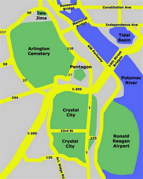 Reagan National Airport Parking Map