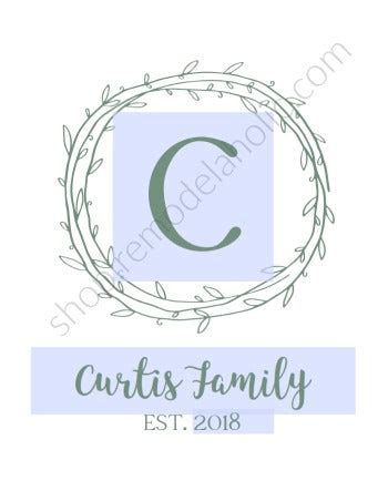 Custom Family Name Wall Art: Farmhouse Printable Monogram – Remodelaholic