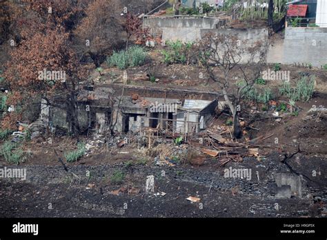 Fire damage in Funchal Madeira Portugal Stock Photo - Alamy