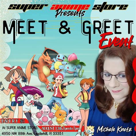 Michele Knotz (Misty from Pokemon) at Lauderhill Tickets at Super Anime Store Lauderhill in ...