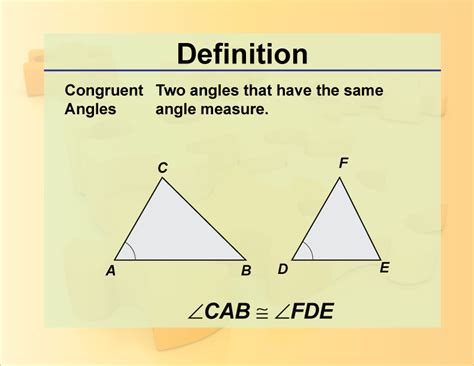 Definition--Angle Concepts--Congruent Angles | Media4Math