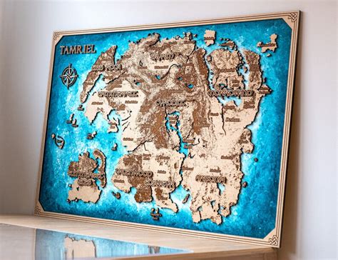 Skyrim Map Tamriel Map Map of Skyrim Skyrim Map Poster - Etsy