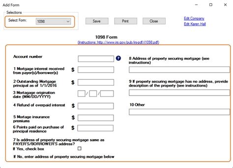 How to Print and File Tax Form 1098, Mortgage Interest Statement