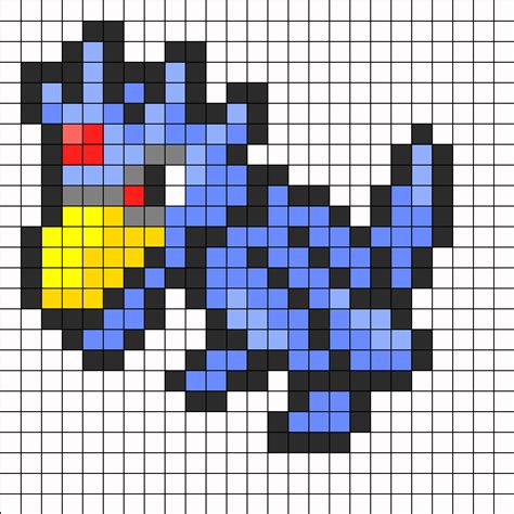 Golduck Pokemon Sprite Perler Bead Pattern | Bead Sprites | Characters ...