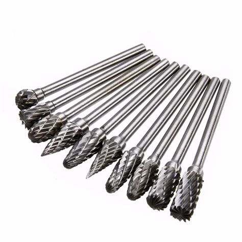 Aliexpress.com : Buy 10pcs Tungsten Carbide Rotary Burrs Set 1/8" 6mm Point Burr Engrave Cutting ...