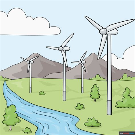 Cartoon Wind Turbine