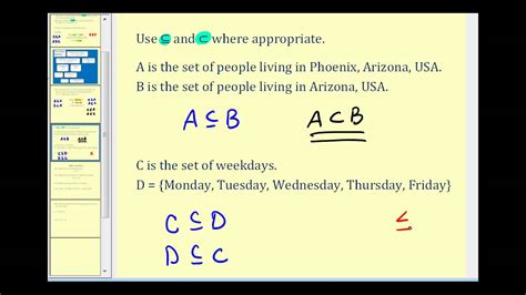 Steadily Napier aloud set and subset symbols Norm crack Distant