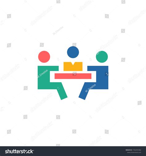 Meeting Vector Icon Logo Design Stock Vector (Royalty Free) 1792255382 | Shutterstock