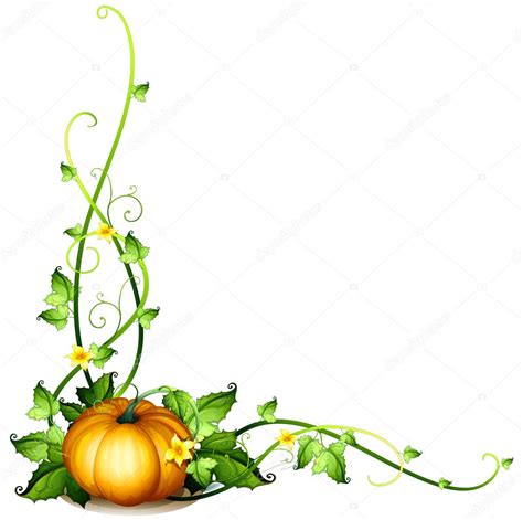 A pumpkin vine decor Stock Vector Image by ©interactimages #22317251