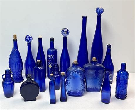 Auction Exchange USA - Cobalt Blue Glass Bottles